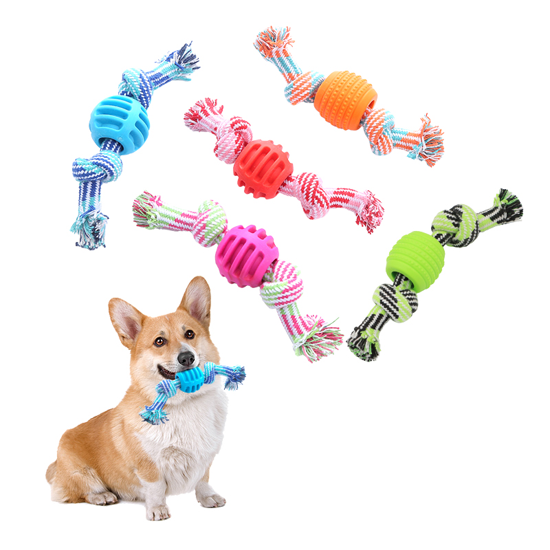 Rope toy with double knot