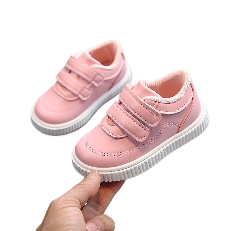 Pink soft-sole children's shoe