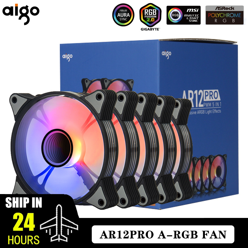 Computer fan with magnetic RGB LED
