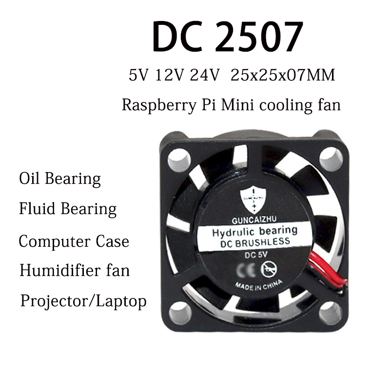 Small fan with oil bearing