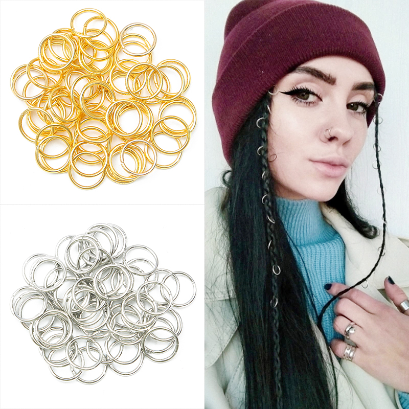 Anéis de cabelo com contas coloridas