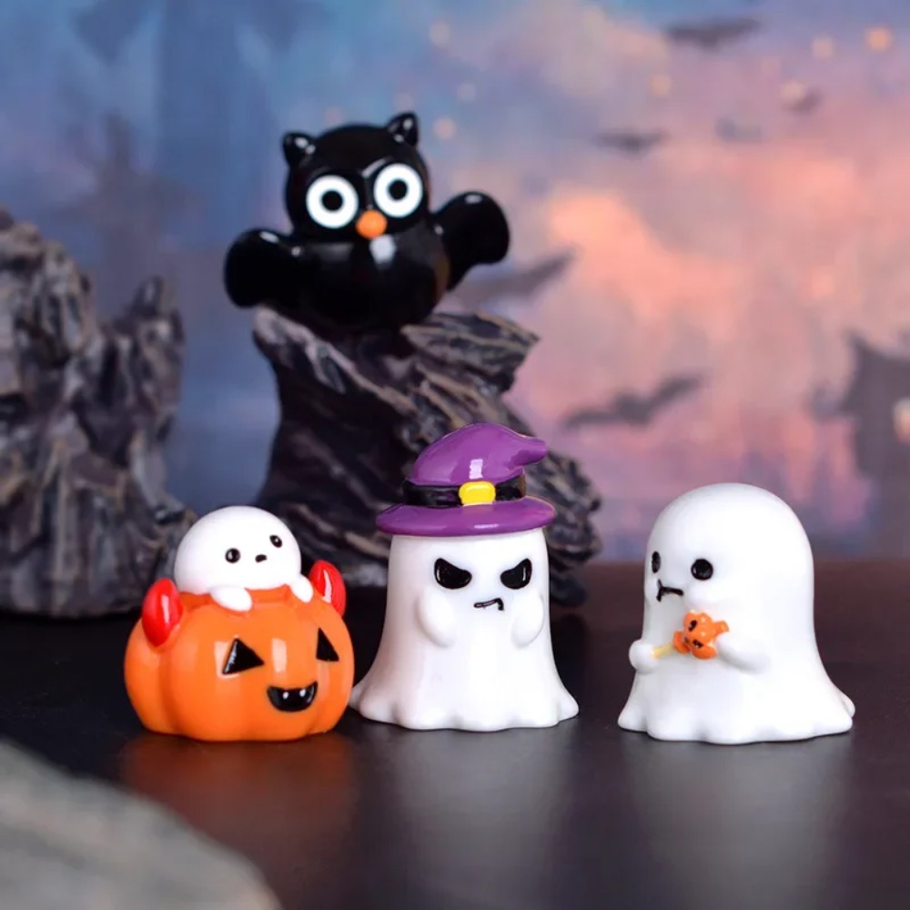 Miniaturas de calabaza y fantasma