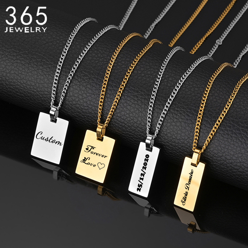 Colar masculino com pingente personalizável