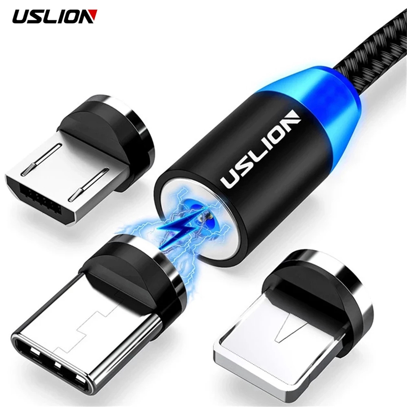 Cabo USB magnético com LED