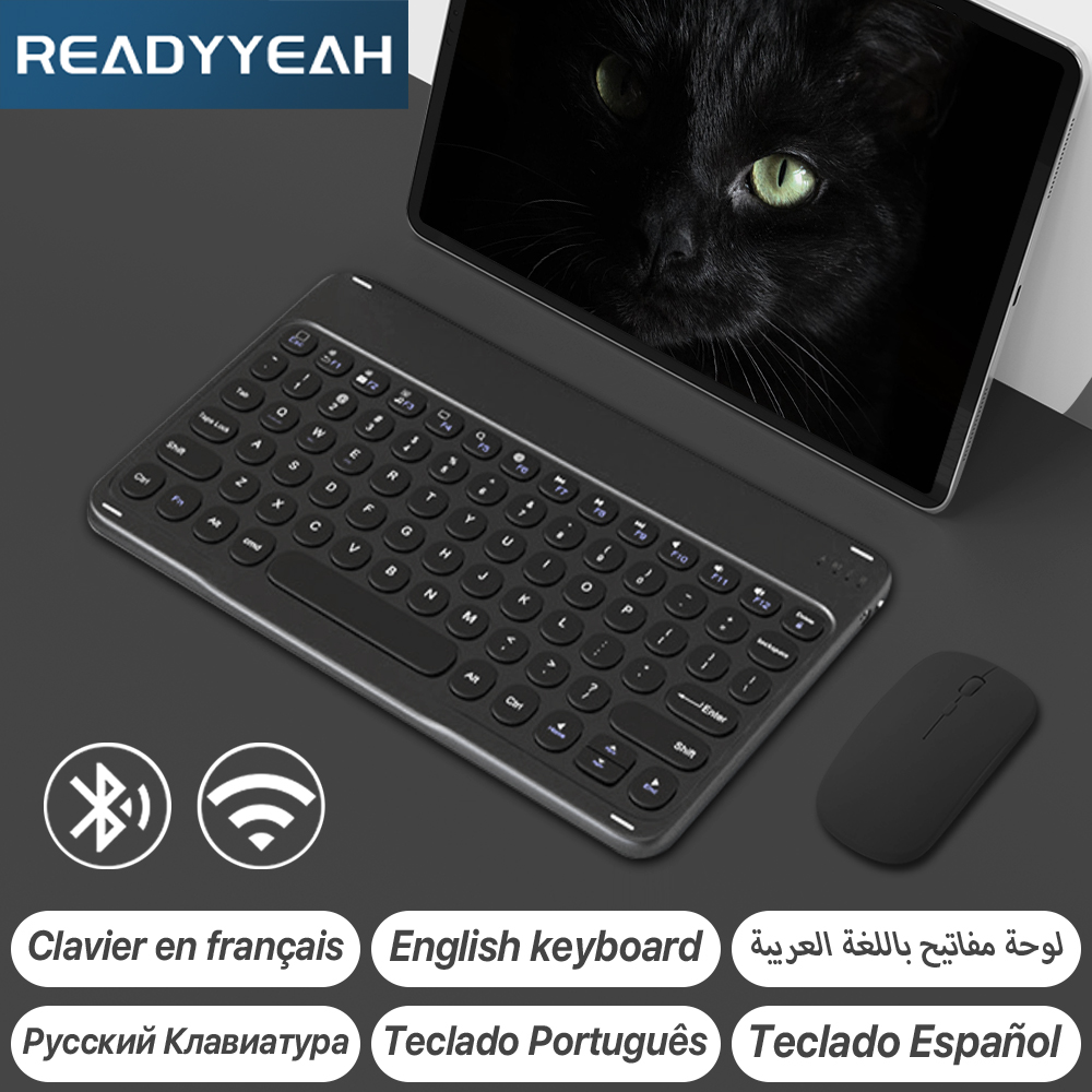 Teclado e mouse Bluetooth para tablet
