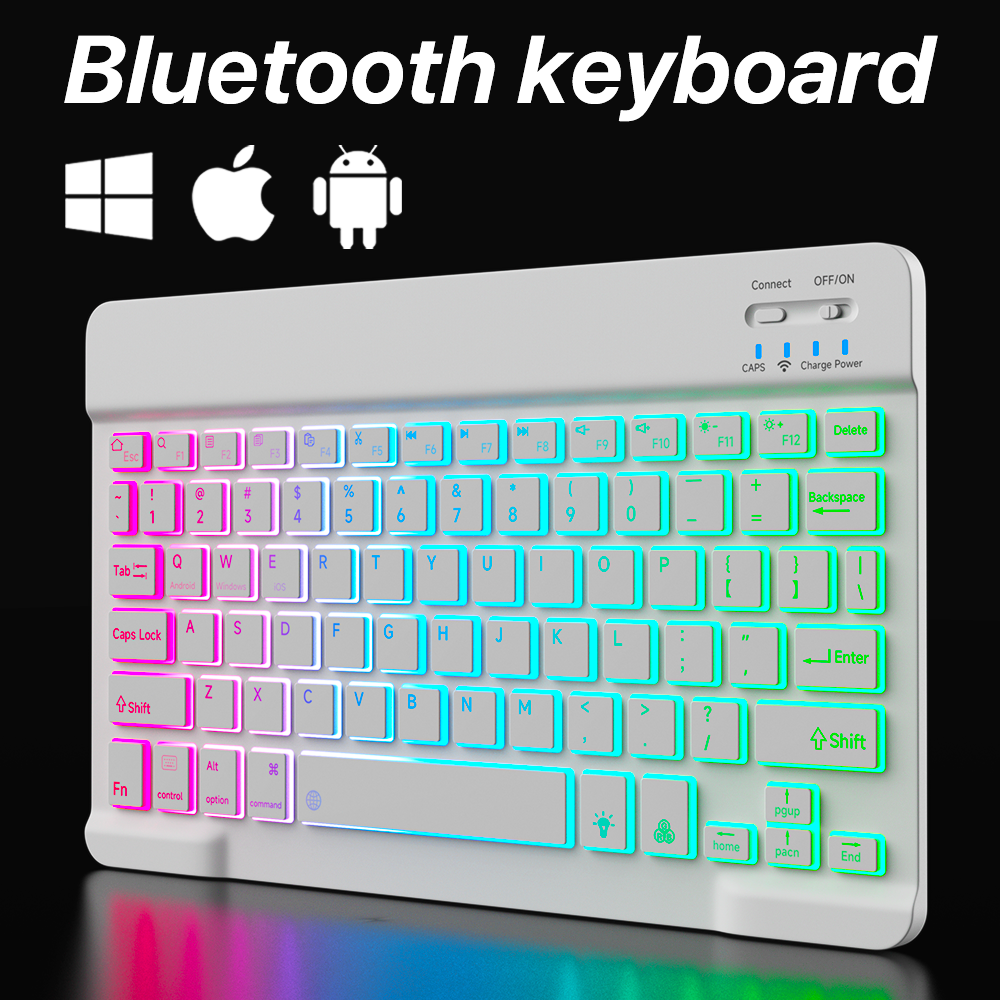 Teclado e mouse Bluetooth recarregável